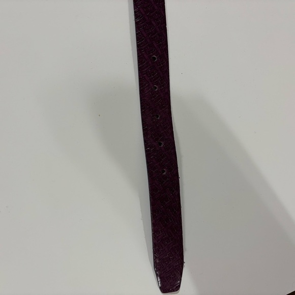 CARLISLE Purple Textured Belt with Gold Buckle
